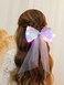JONKY Light Up Bow Hair Clips Veil Hair Barrettes Led Bows Headdress Bowknot Hairpin Short Tulle Party Hair Accessories for Women and Girls