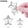 Star Hair Clips 2000s Y2K Snap Hair Barrettes Non Slip Star Hair Accessories Silver Metal Hair Clips for Girls Women -20 PCS 1.18", 1.57
