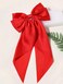 Furling Pompoms Hair Bows for Women,Large Satin Silky Red Hair Bow Clips Ribbon Long Tail French Barrette Hair Clamps Girls Hair Accessories Party Wedding Holidays Pack of 2