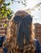Hair Bows for Women - Furling Pompoms Large Satin Silky Bow Clips for Hair - Hair Ribbon Bows with Long Tail - Hair Barrettes Hair Accessories (Black Pink)