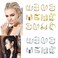 mdgfge 48PCS Gold Silver Black and Rose Hair Braids Dreadlock with Crystal Rhinestone Beads Accessories Non-Piercing Ear Clip Beard Beads Cuffs Clip for Women Men Hair Style