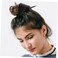 Luxshiny Hair Sticks 3pcs Leather Barrette with Stick Ponytail Holder Pin Slide Oval Shape Hair Clip Accessories for Women Girls