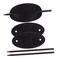 Luxshiny Hair Sticks 3pcs Leather Barrette with Stick Ponytail Holder Pin Slide Oval Shape Hair Clip Accessories for Women Girls