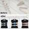 Mototo 200 PCS Hair Clip Bow Display Cards Hair Barrettes Jewelry Display Holder Rectangle Paper Cardboard for Hair Accessories Display and Organizing, 4 x 3 Inches (Black)