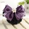 3pcs Women Hair Barrettes with Big Bowknot Pearls Ornaments Hair Clips with Snood Bowknot for Stewardess/Banks/Hotels/Nurse/Property/Restaurant Staff (Purple,Blue,Green)