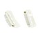 GOO GOO 2pcs Replacement Clips for Hair Extensions - Blonde Stainless Steel 28mm 6-Teeth U-Shape Snap Clips with Soft Rubber