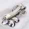 Kercisbeauty Silver Rhinestones Beads Blue Crystal Flower Hair Piece Women Girls Small French Clip Jewelry (Flowers)