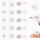Ahoney 20Pcs Mini Clips for Hair White Flower Hair Clips with Rhinestone Cute Flower Girl Hair Accessory Decorations Hair Clips for Wedding Hair Barrettes Bridal for Girls Women (White)