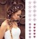 Ahoney 20Pcs Purple Flower Hair Clips with Rhinestone Mini Clips for Hair Cute Hair Pins Decorations Hair Clips for Prom Hair Barrettes Rapunzel Hair Accessories for Girls Women (Purple)