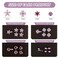 Ahoney 20Pcs Purple Flower Hair Clips with Rhinestone Mini Clips for Hair Cute Hair Pins Decorations Hair Clips for Prom Hair Barrettes Rapunzel Hair Accessories for Girls Women (Purple)