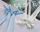 Hair Bow Clip for Women Penta Angel 4Pcs Hair Ribbon Tassel Bowknot Barrette with Long Tail Decorative Hair Styling Accessory for Girls Hair Braid Decor (Blue, White)