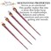 Natural Tumbled Healing Gemstone Crystal Wooden Hair Stick Handmade Gifts Boho Reiki by Smoky Quartz (Moonstone)