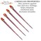 Natural Tumbled Healing Gemstone Crystal Wooden Hair Stick Handmade Gifts Boho Reiki by Smoky Quartz (Carnelian)