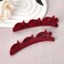 Red Braided Hair Clips Pins for Women Triple Clip Hair Barrettes Fashion Side Hair Clips Hairpin Fabric Duckbill Hair Clips Twist Plait Hair Clip Barrette for Teen Girls Hair Styling Accessories 2Pcs