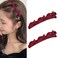 Red Braided Hair Clips Pins for Women Triple Clip Hair Barrettes Fashion Side Hair Clips Hairpin Fabric Duckbill Hair Clips Twist Plait Hair Clip Barrette for Teen Girls Hair Styling Accessories 2Pcs