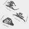 3 Pieces Large Metal Spider Net Hand Hair Claw Clips for Women and Girls Thick Long Hair, Nonslip Skeleton Spooky Barrette Headband Hair Styling Accessories for Halloween Christmas Gifts