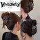 3 Pieces Large Metal Spider Net Hand Hair Claw Clips for Women and Girls Thick Long Hair, Nonslip Skeleton Spooky Barrette Headband Hair Styling Accessories for Halloween Christmas Gifts