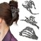 3 Pieces Large Metal Spider Net Hand Hair Claw Clips for Women and Girls Thick Long Hair, Nonslip Skeleton Spooky Barrette Headband Hair Styling Accessories for Halloween Christmas Gifts