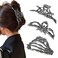 3 Pieces Large Metal Spider Net Hand Hair Claw Clips for Women and Girls Thick Long Hair, Nonslip Skeleton Spooky Barrette Headband Hair Styling Accessories for Halloween Christmas Gifts