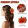 Halloween Hair Clips Cute Ghost Hair Claw Clips for Thin Hair Evil Orange Pumpkin Shaped Hair Barrettes Accessories Nonslip Hair Clamp Hair Crab Hair Supplies for Party Cosplay Hair Decorations 2Pcs