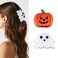 Halloween Hair Clips Cute Ghost Hair Claw Clips for Thin Hair Evil Orange Pumpkin Shaped Hair Barrettes Accessories Nonslip Hair Clamp Hair Crab Hair Supplies for Party Cosplay Hair Decorations 2Pcs