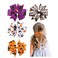 Halloween Hair Bows Clips for Girls Ghost Spider Web Hair Clip Bat Pumpkin Bow Knot Hair Pins Halloween Hair Accessories for Toddlers,4 Pcs