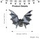 Halloween Hair Clips for Women Goth Large Metal Black Bat Hair Claw Clips Halloween Hair Accessories Gothic Black Hair Clip for Hair Design for Party Hair Decorations 1Pcs