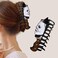 1 Pcs Halloween Hair Clips Exquisite Acrylic Black White Design Goth Claw Clips Cartoon Horror Hair Accessories Claw Clips Cosplay Party Halloween Large Hair Clip for Women Girls Thick Hair