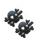 Halloween Skull Hair Clips Skeleton Hair Barrettes Clips Halloween Goth Hair Pin BHWH03 (2 Pcs-Black)
