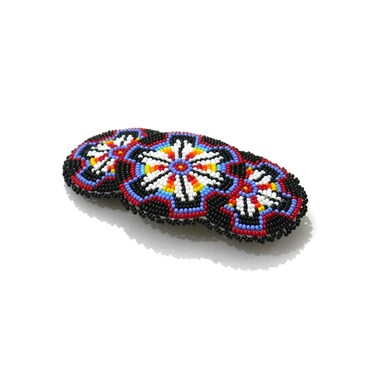 Beaded Hair Clips Native American Style Handmade Collection (Black)