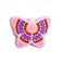 Beaded Hair Clips Native American Style Handmade Collection (Butterfly (Baby Pink))