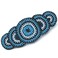 Handmade Beaded Indian Jewelery Hair Barrette for Women's,Seed Beaded Native American Style Blue Black White Beaded Hair Clip Z-29-SB-4.