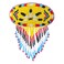Handmade Beaded Hair Barrette,Native American Style Seed Bead Hair Clip,Yellow Feather Beaded Fringe Hair Band for Women.47/1
