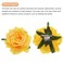 MECCANIXITY 30 Pcs Rose Flower Hair Clips 4 Inch Flower Hair Pins Flower Brooch for Women Hair Accessories Yellow