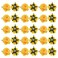 MECCANIXITY 30 Pcs Rose Flower Hair Clips 4 Inch Flower Hair Pins Flower Brooch for Women Hair Accessories Yellow