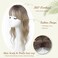 PANEWAY Clip in Bangs with Hair Topper 360&deg; Cover Wavy Bangs Hair Clip on bangs for women Synthetic Hair Pieces Fluffy Fake Bangs for Daily Wear (Ombre Light Brown to Blonde)
