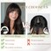 PANEWAY Hair Topper with Bangs Hair Clip 360&deg; 3D Cover Clip in Bangs Mocha Brown Wavy Fake Bangs Hair Toppers for Women with Thinning Hair Synthetic Hair Pieces For Women (2.5''x2'' Base)