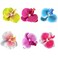 Hawaiian Flower Hair Clip Fabric Artificial Flower Alligator Hair Clip Hairpin Barrette Headdress Bobby Pins Headwear Hair Accessories for Beach Holiday Party (Butterfly orchid)