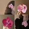 6Pcs Orchid Flower Hair Clips for Girls Flower Hair Clips for Women Hawaiian Hair Accessories Sweet Side Clips Hair Barrettes Wedding Hair Pins
