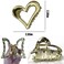 Valentine's Day Hair Clip Heart Hair Claw Clips Metal Clips for Girls Women Hair Accessories Claw Cips for Thick Hair- Perfect for Valentine's Day Daily Wear (1-gold heart)
