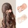 French Concord 2 PCS Twoasmot Flat Curved Hair Clips - 8-Shaped Duckbill Sweet Jaw Clamps for Thick Thin Hair (Matte Pale Peach &amp; Jelly Light Orange)