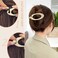French Concord Hair Clips Claw - 6Pcs Side Slid Flat Hair Clips for Volume Strong Hold No Slip Grip Hair Claw Clips for Women Girls Thick Thin Hair (Matte Bright Oval(Medium,3.35 inches, 4.7 inches))