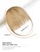 Clip in Bangs Real Human Hair Fringe Bangs with Temples Wispy Bangs Hairpiece for Women Daily Wear Ash Blonde