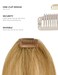 Clip in Bangs Real Human Hair Fringe Bangs with Temples Wispy Bangs Hairpiece for Women Daily Wear Ash Blonde