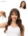 Clip in Bangs Real Human Hair Fringe Bangs with Temples Wispy Bangs Hairpiece for Women Daily Wear Ash Blonde
