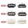 DOORES 2 Pieces Hair Extensions Clip 6-Teeth U-Shape 30mm 1.2g/pcs Metal Snap Clips for Hair Extensions Hairpiece Wig Accessories Clips with Rubber Silicone Back (Black)