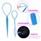 Topsy Tail Hair Tool - Ponytail Maker, French Braid Loop Styling Tool - Gifts for Women - Braiding Hair Supplies (Pink+Blue)