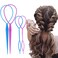 Topsy Tail Hair Tool - Ponytail Maker, French Braid Loop Styling Tool - Gifts for Women - Braiding Hair Supplies (Pink+Blue)
