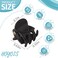 Hoyols 1/2 inch Tiny Hair Clips Matte Black, Small Clamp Claw Clips No Slip No Crease Strong Grip for Women Girls Men Fine Medium Thick Hair Styling Accessories 48 Pcs