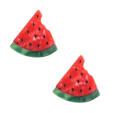 Mini Watermelon Hair Clip,Acetate Hair Claw,Small Hair Clips for Women,Pack of 2